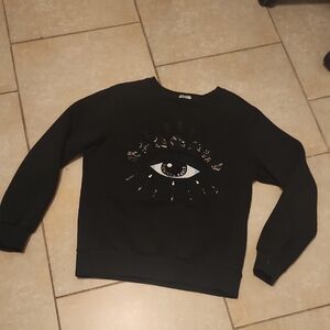 Kenzo Black Eye Motif Crewneck Sweatshirt Size Xs